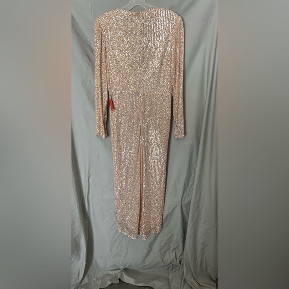 Mac Duggal 26549 NWT SEQUINED HI-LO FRONT TWIST MIDI DRESS - Picture 5 of 11